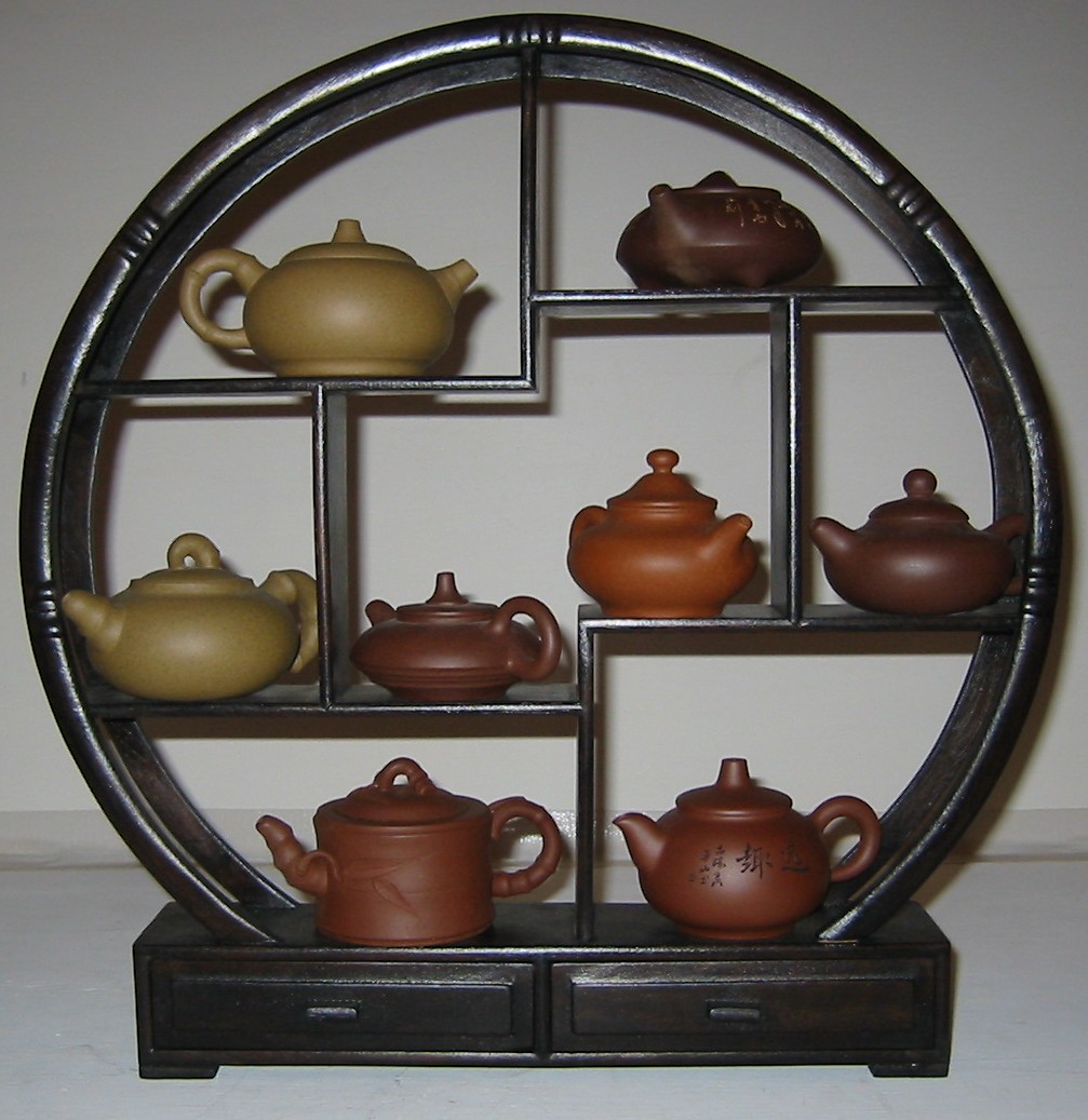 (image for) Ornament Rack - Chinese Style, Circular Timber, 40cm Approx - LOCAL PICKUP ONLY
