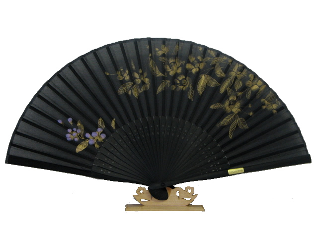 (image for) Chinese Hand Held Fan, Hand Painted Pattern on Cloth #2