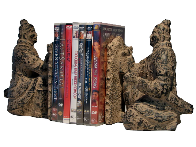 (image for) Polystone Ornament - Bookend Set featuring Traditional Chinese Warriors
