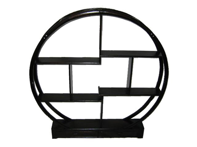 (image for) Ornament Rack - Chinese Style, Circular Timber, 80cm Approx - LOCAL PICKUP ONLY