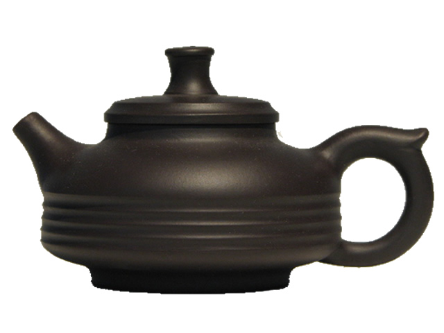 (image for) Chinese Yixing Teapot, Hand Moulded, Hand Finished Zisha Clay, Circles