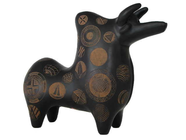 (image for) Chinese, Terracotta, Black Pottery, Figure, Stylised Brahman, #15