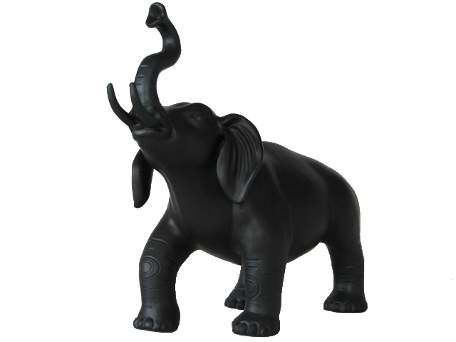 (image for) Chinese, Terracotta, Black Pottery, Figure, The Elephant, #288