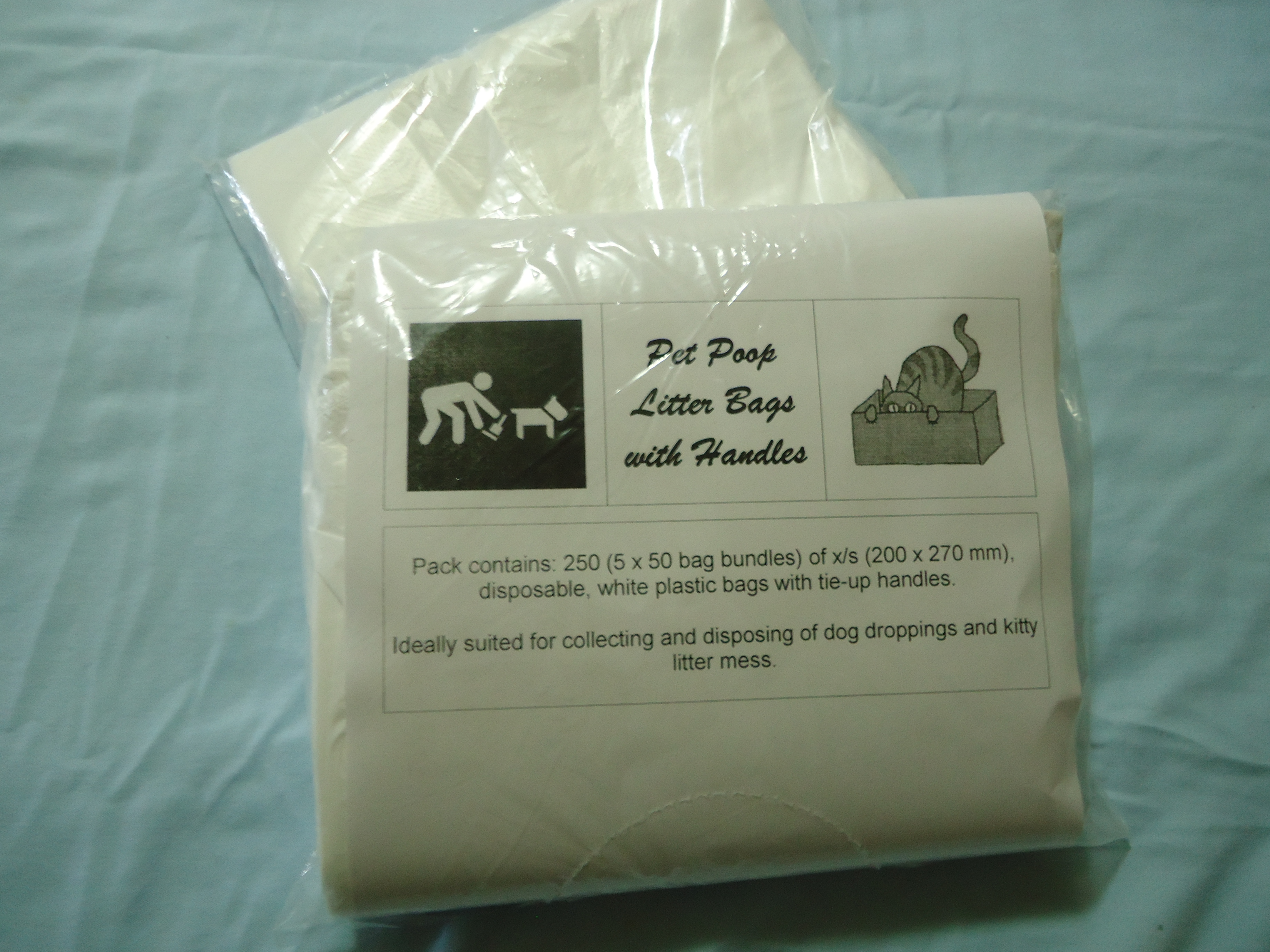 (image for) Pet Poop, Kitchen Rubbish Bage, Small 25x20cm White