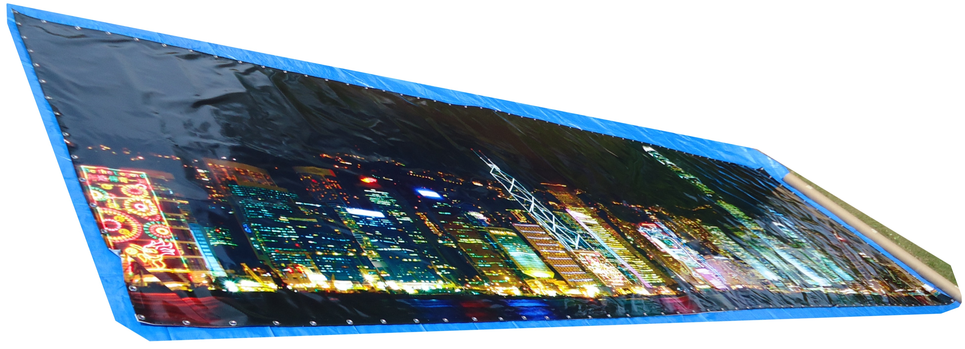 (image for) Wall Banner, - Hong Kong at Night, Backlite Vinyl Banner, 6180 mm x 1840 mm