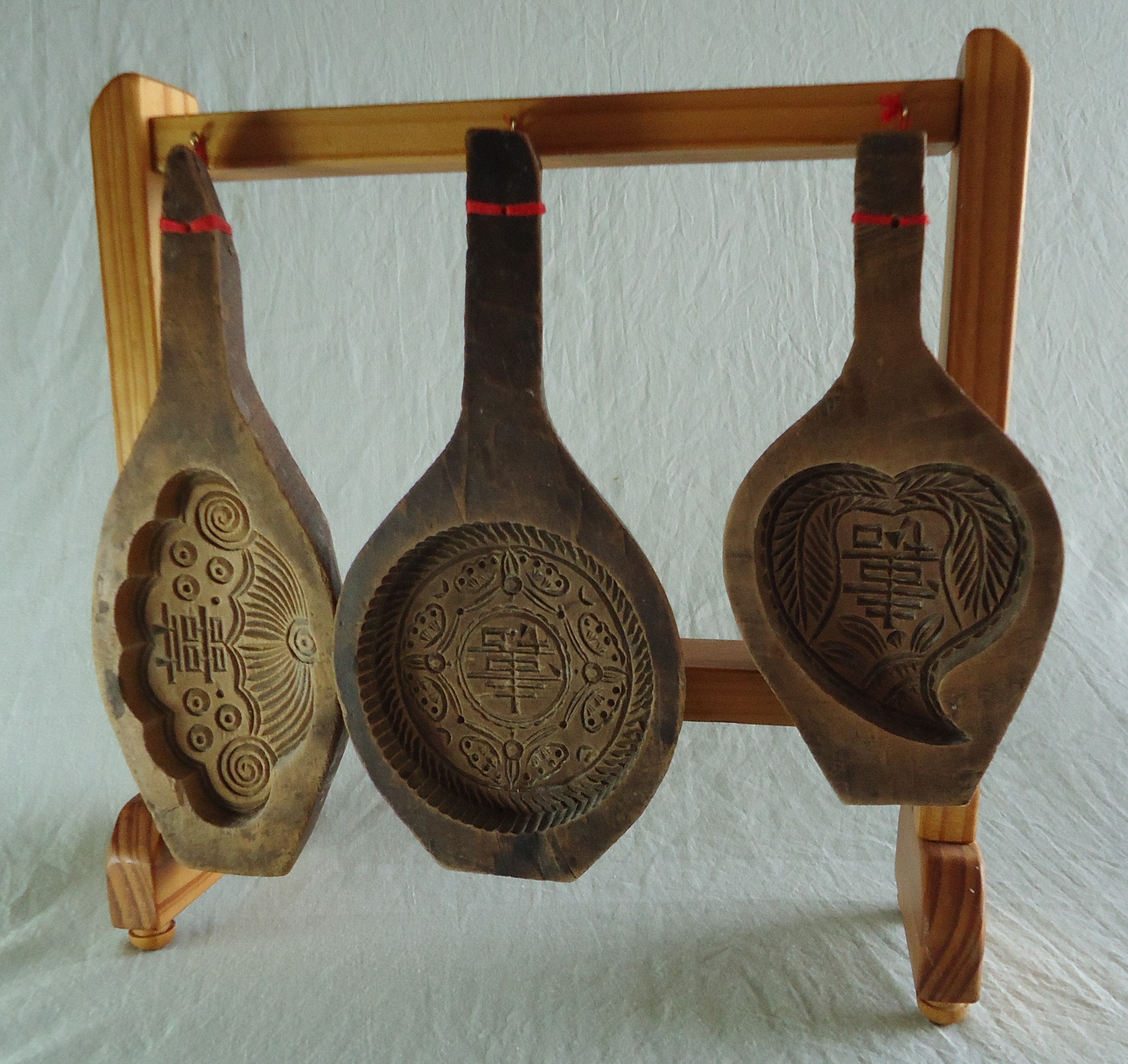 (image for) Vintage Chinese Festival Cake Moulds on Stand