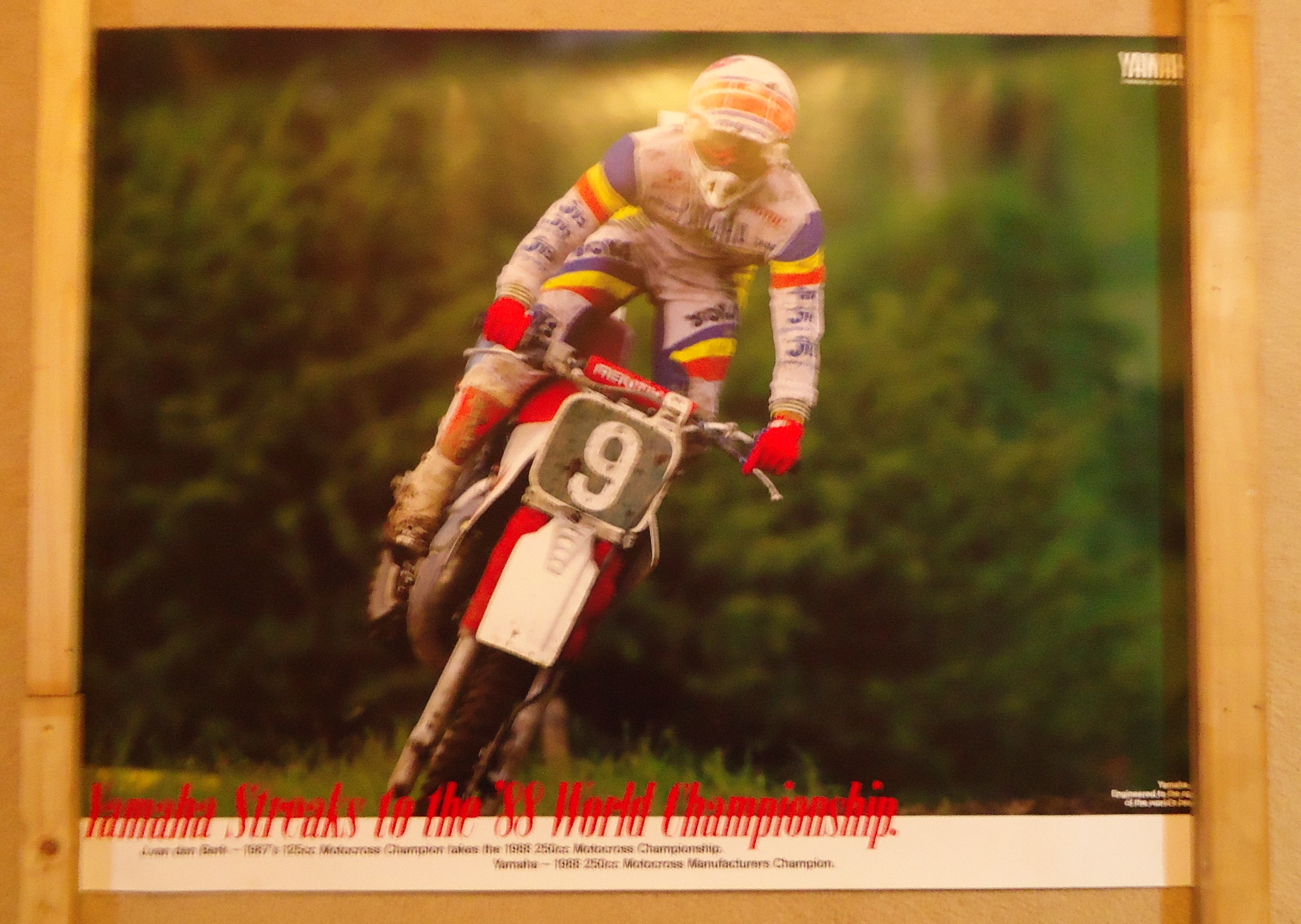 (image for) Motorcycle Poster Yamaha 1988 World Motorcross Champions