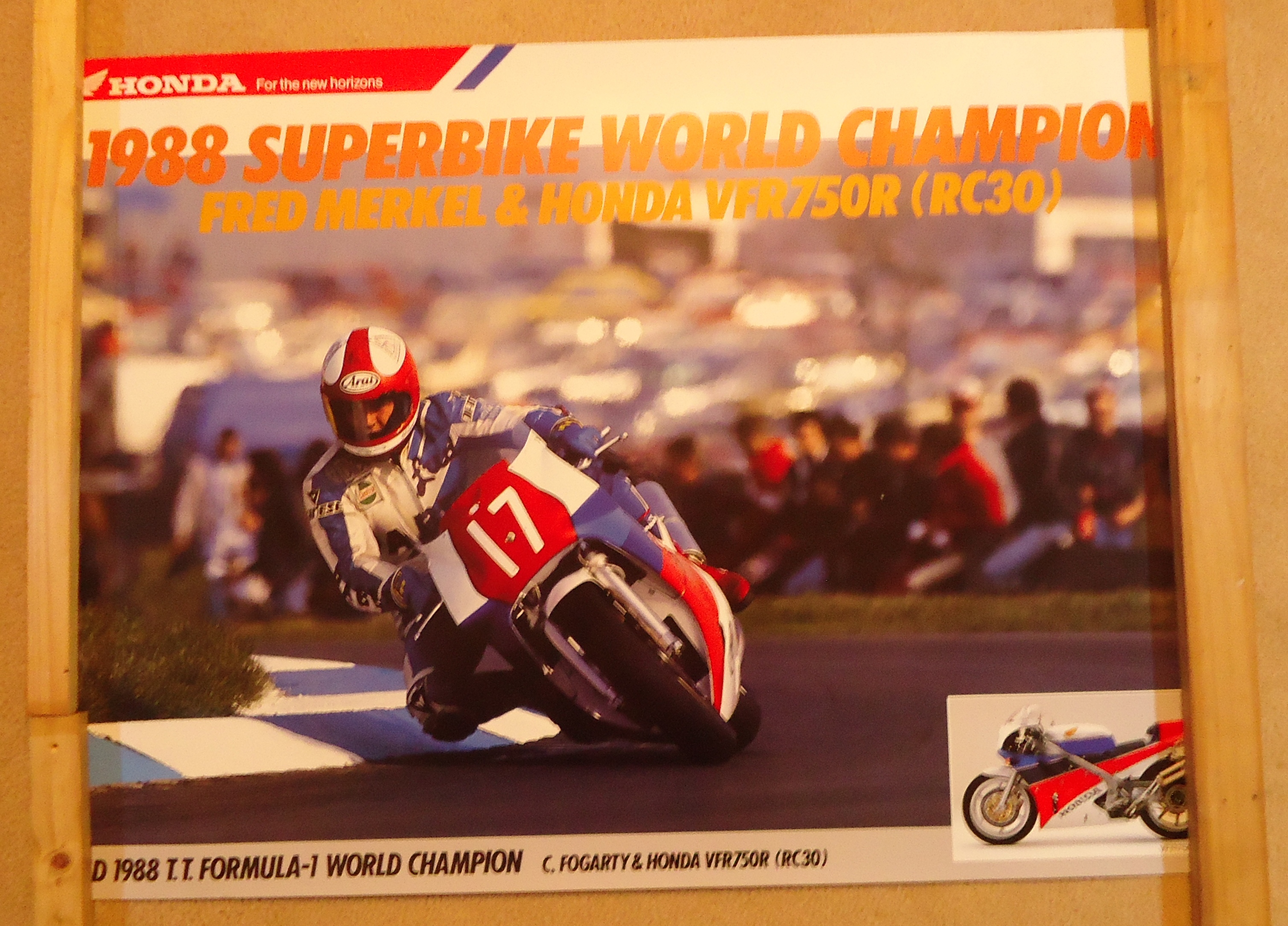 (image for) Motorcycle Poster Honda Celebrates 1988 World Superbike