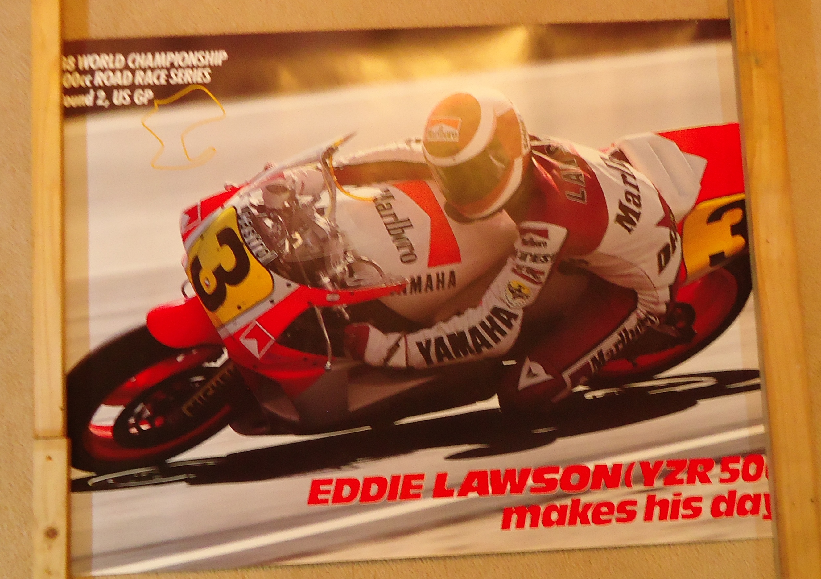 (image for) Motorcycle Poster Yamaha Lawson Wins