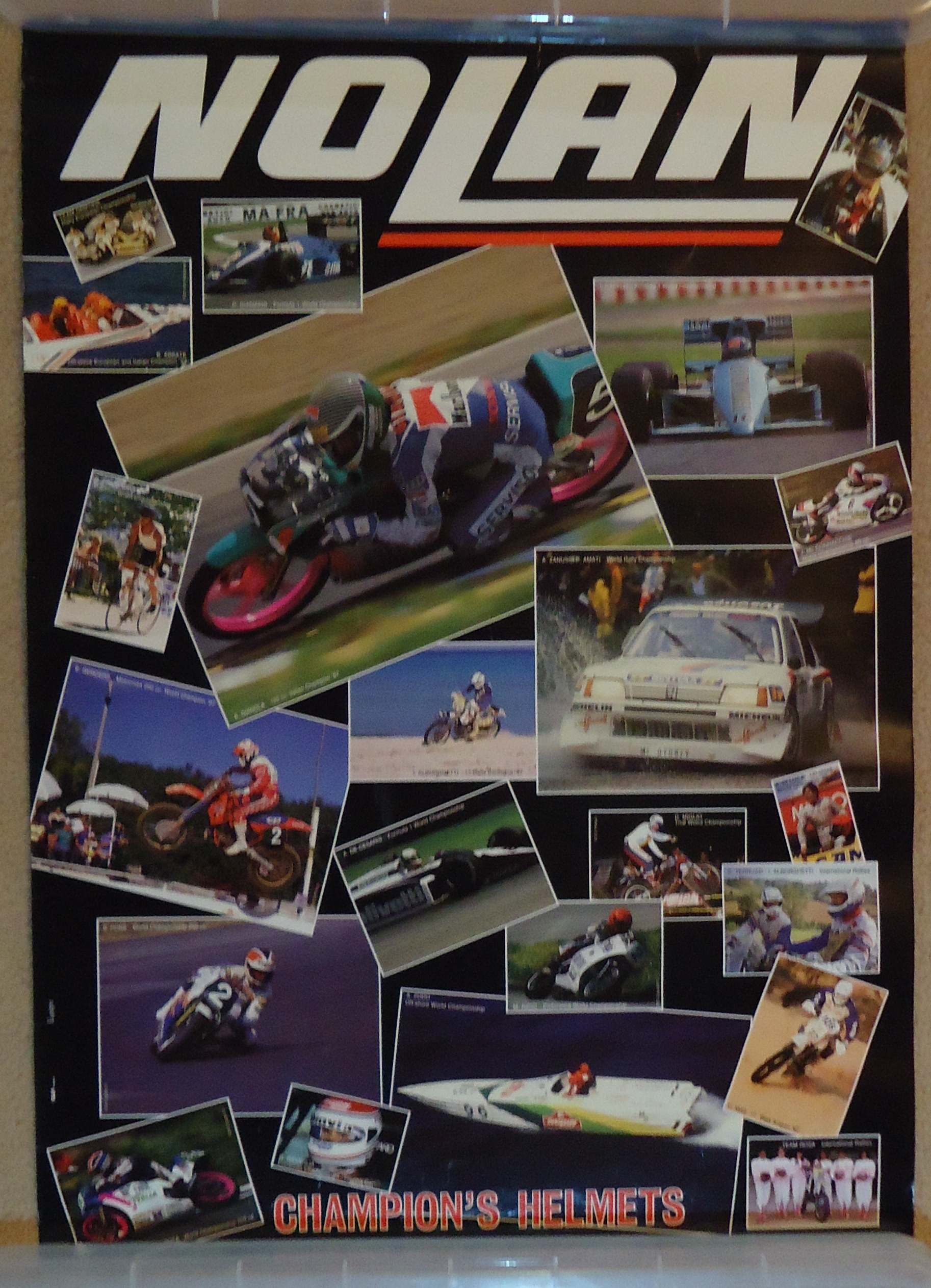 (image for) Motorcycle Poster, Nolan Champions Helmet